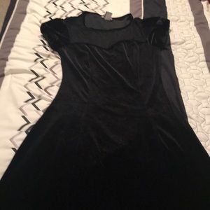 Black velvet dress